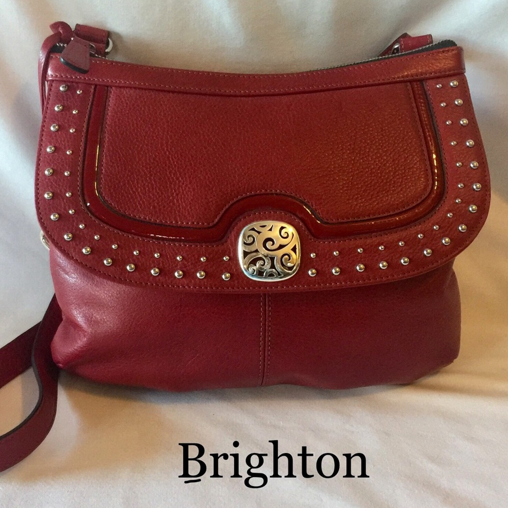 🌷Brighton🌷Red Leather Shoulder Bag Purse